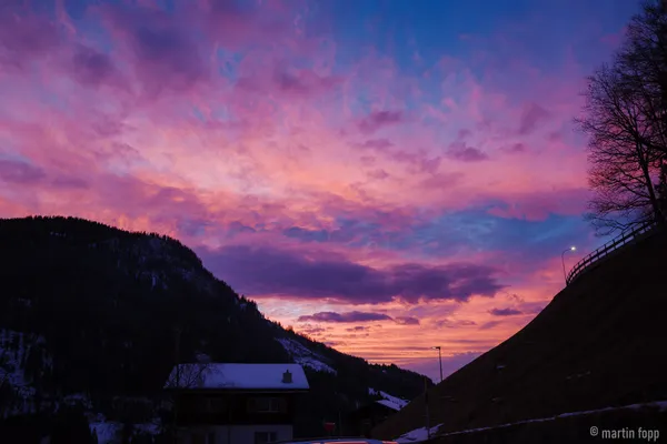 05 Sonnenuntergang in Langwies