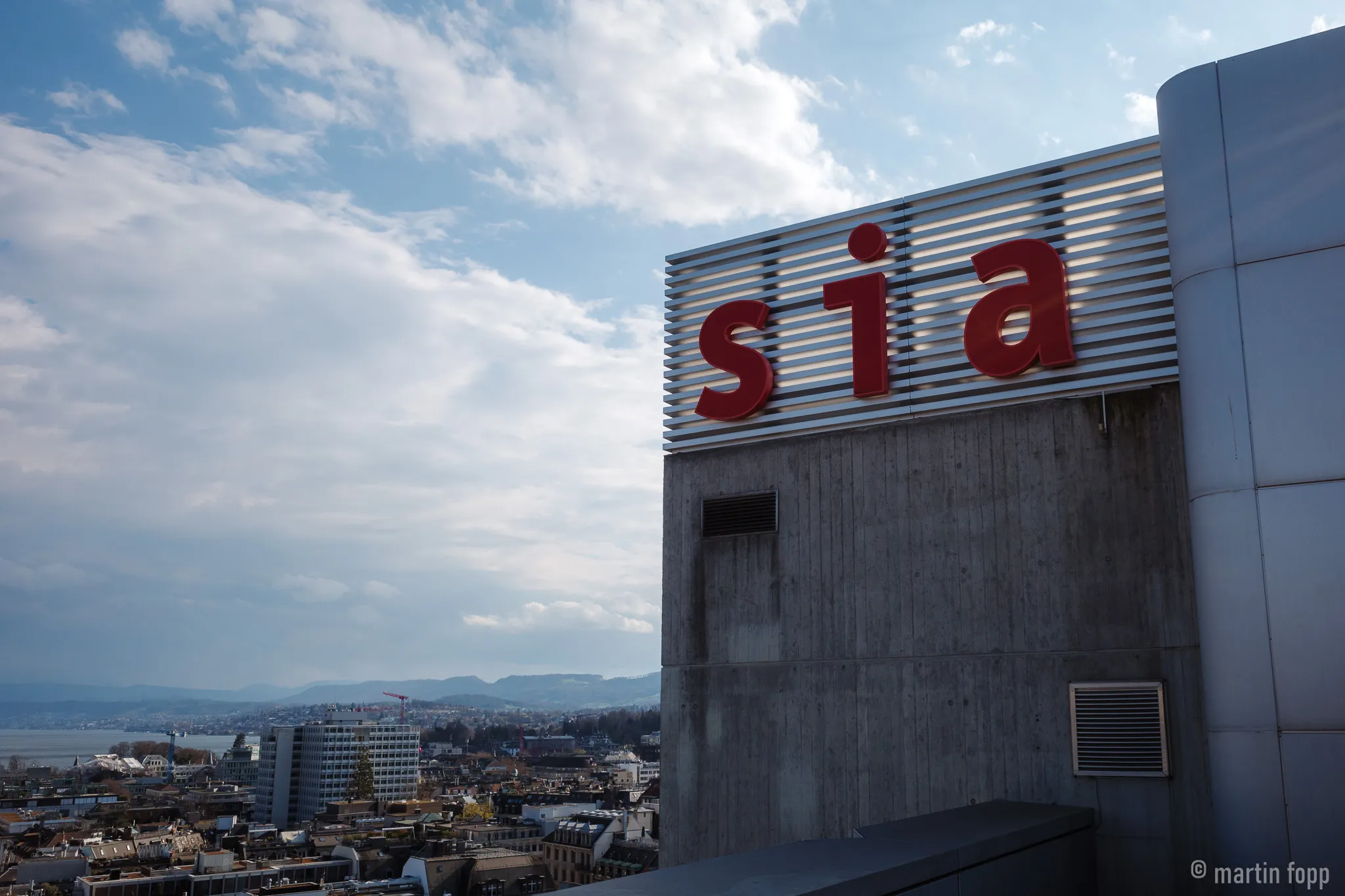 auf dem Dach des sia Hauses in Zürich