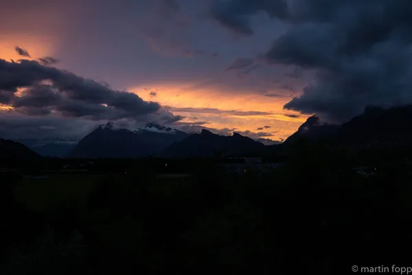 24 Wolken über Walensee - Abendrot über Rheintal
