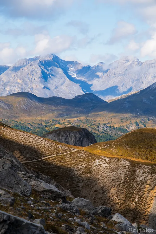27 Blick aus dem Valbella in Richtung Piz dal Diavel